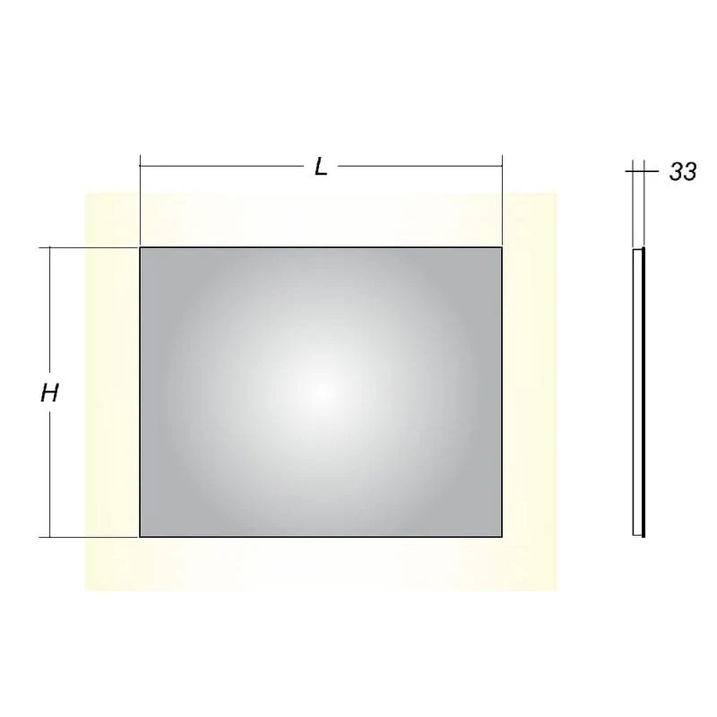 KRONENBACH Night Badspiegel 160 x 80 cm mit LED-Beleuchtung und Dimmfunktion