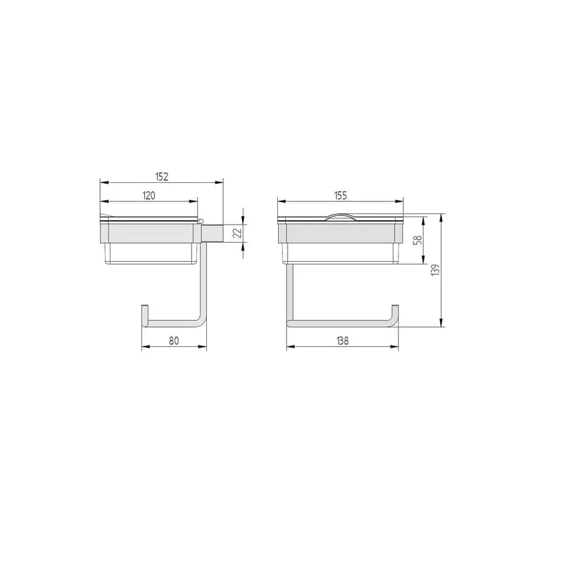 KRONENBACH Plana 2.0 Papierhalter mit Feuchttuchbox