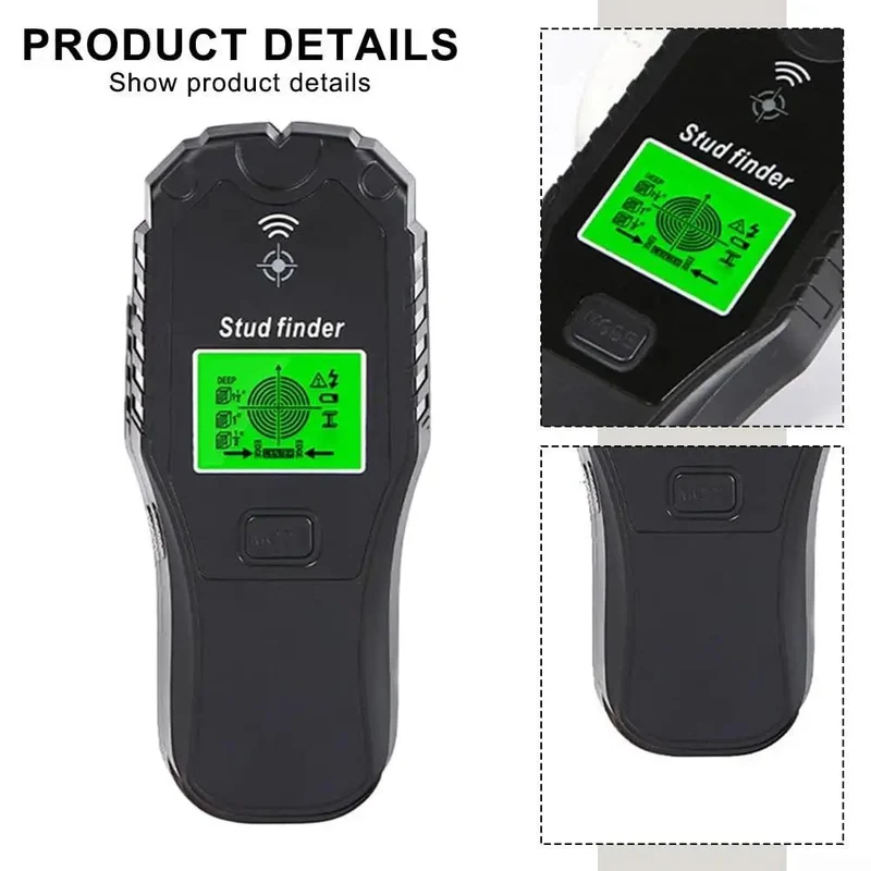 Top-Shelf 5-In-1 Stud Finder Wall Scanner With Edge Detection Mode For Wood Studs Metal Pipes Copper And Live AC Wires Deep Scan Up To 1.5 Inch Ideal For DIY Renovation And Drilling Safety Without Breaking The Bank Or Damage