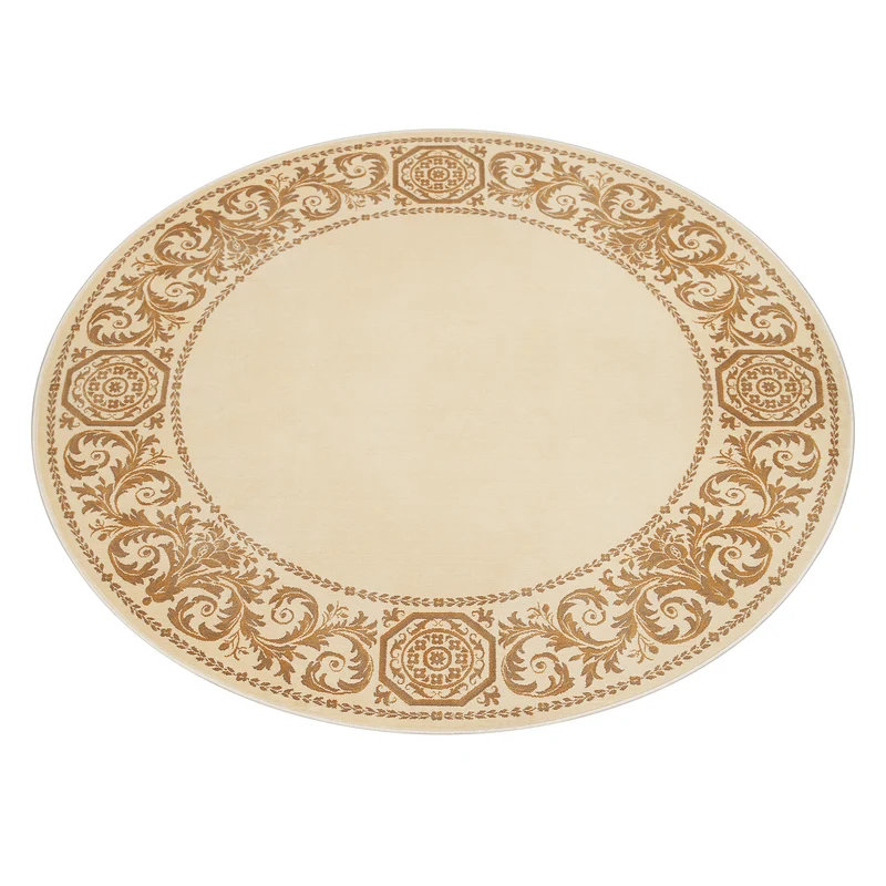 Teppich Rund Barock Beige