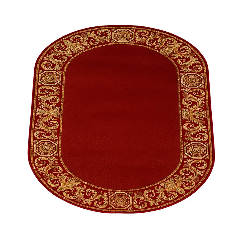 Teppich Oval Barock Rot