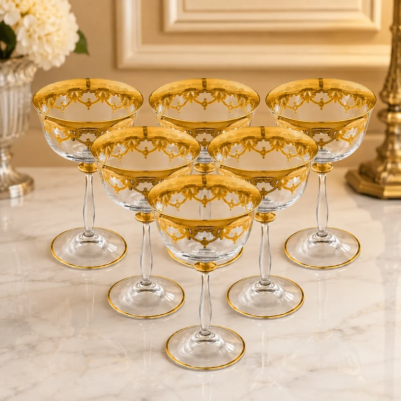 Exklusive Torcello Floral Champagner Gläser