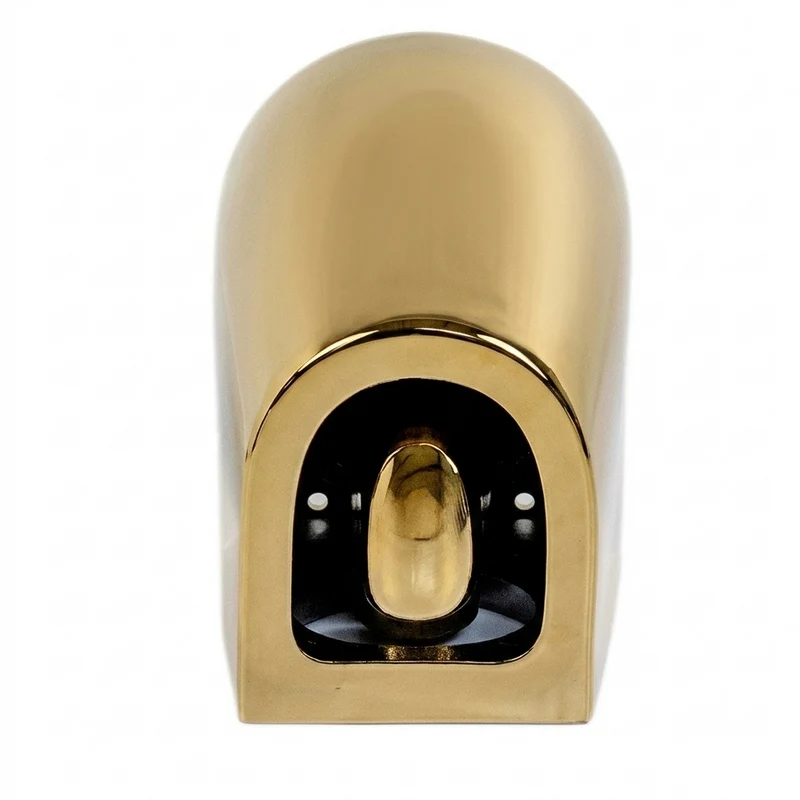 Exklusive Toilette Gold-Komplett innen und außen, Hängend