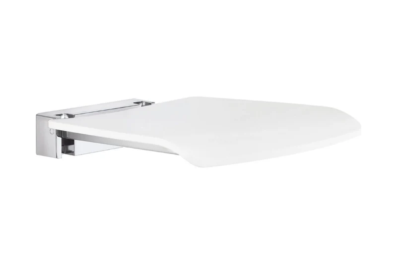 Smedbo LIVING Duschklappsitz, wandmontiert, klappbar, Sitz Weiß oder Anthrazit, Art.Nr. FK404 / FK414