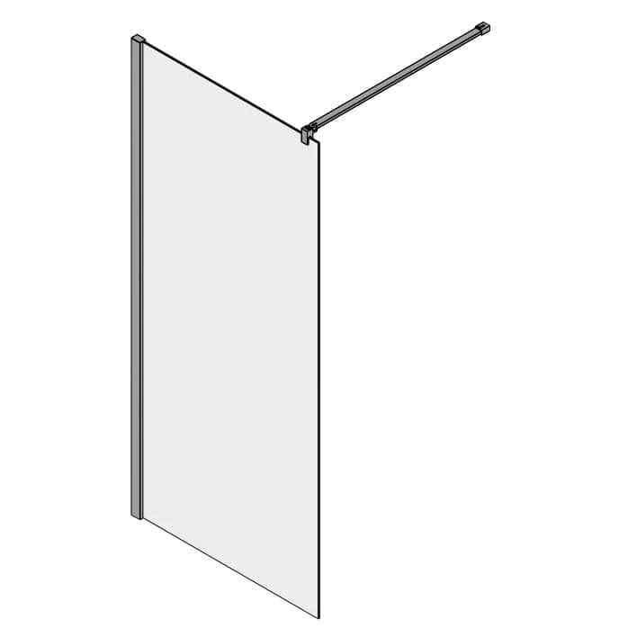 KRONENBACH Turn Walk-In Trennwand, 70 x 200 cm, Anschlag links
