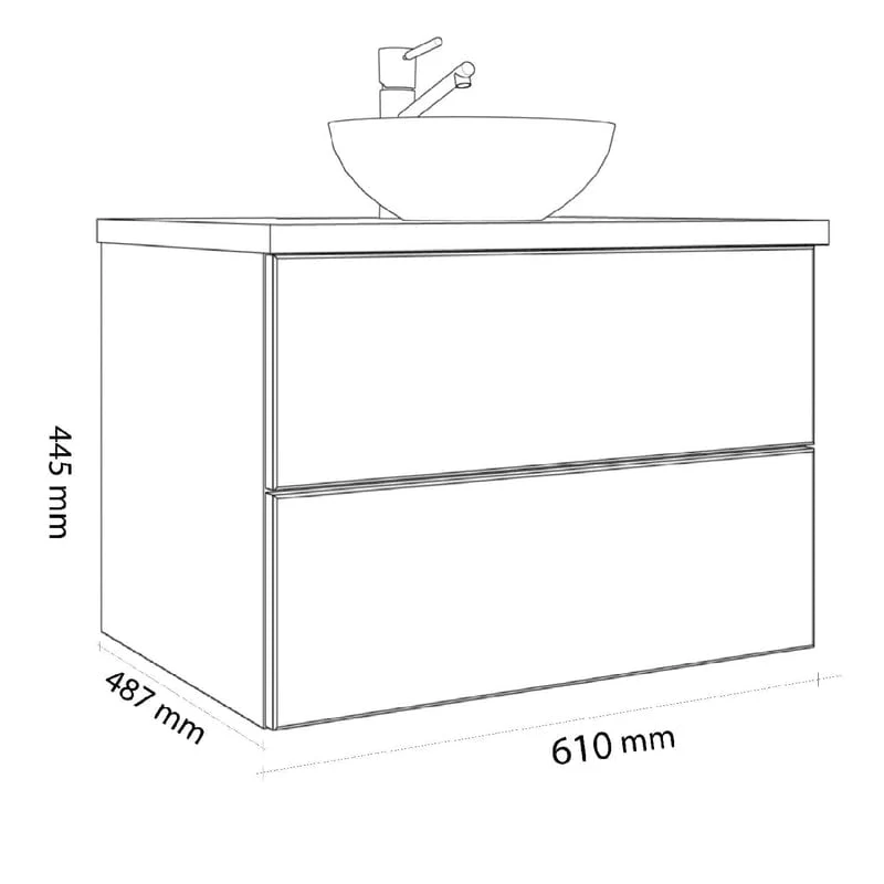 KRONENBACH Cube Waschtischkonsole und TIP-ON