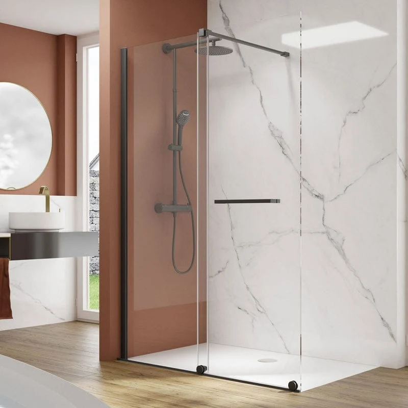 PIANURA Isabella Walk-In Schiebetür 120 cm, Anschlag links