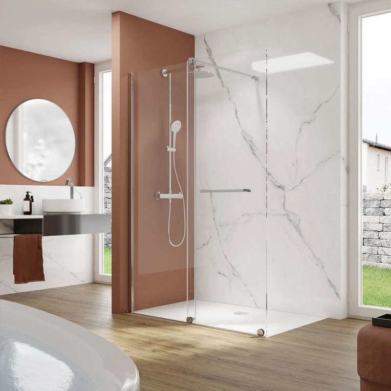 PIANURA Isabella Walk-In Schiebetür 120 cm, Anschlag links