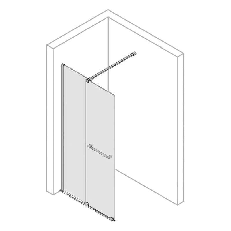 PIANURA Isabella Walk-In Schiebetür 120 cm, Anschlag links