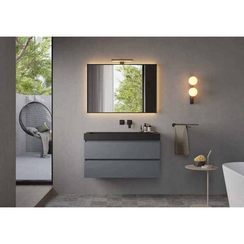 PIANURA Giulia Waschtisch-Wandarmatur 20 cm inkl. Grundkörper, wassersparend