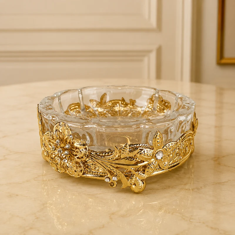 Aschenbecher Blume Kristall