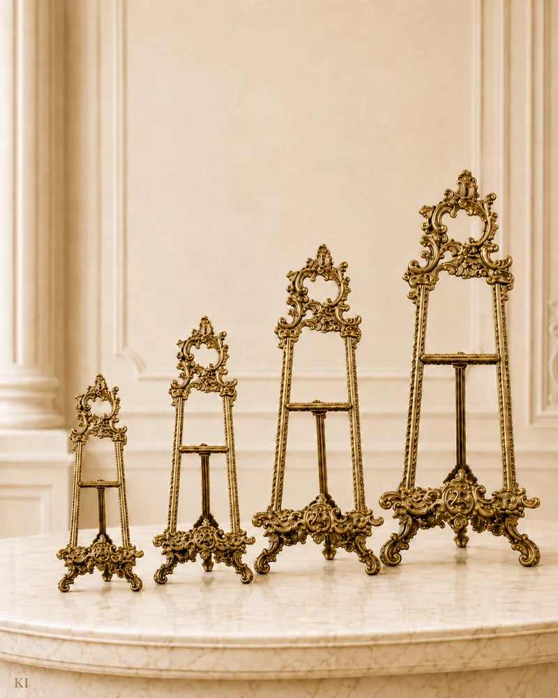 Elegante Staffelei im Barocken Stil aus Messing