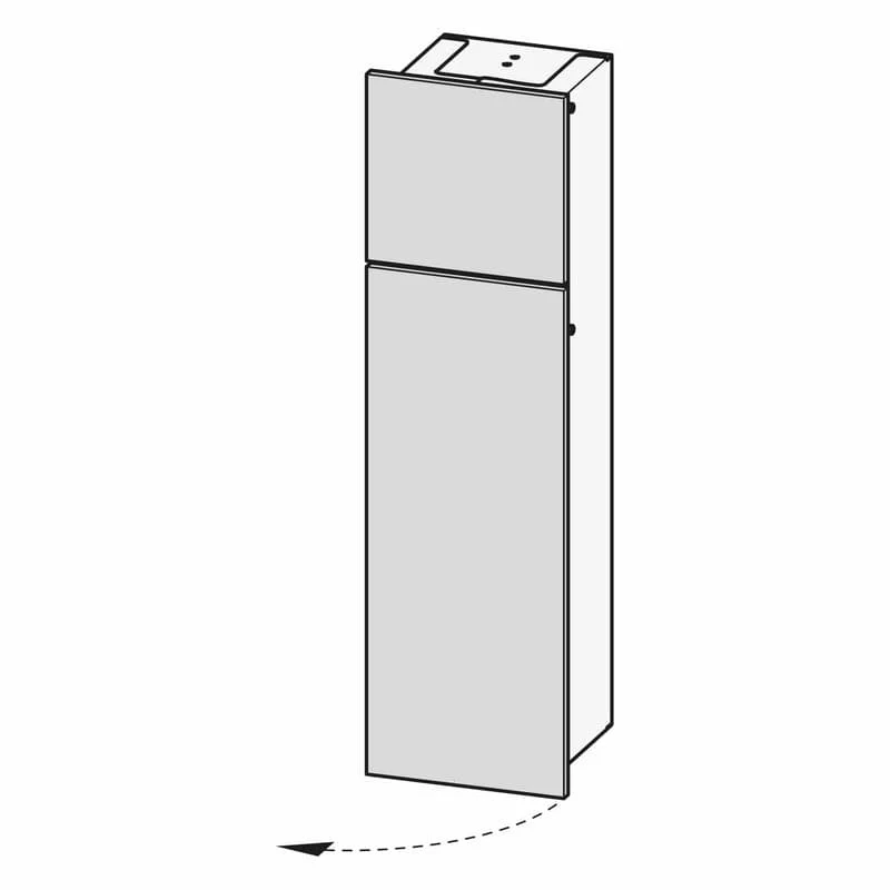 KRONENBACH Cube Design WC-Modul 60 cm - Unterputz, Glasfront, Anschlag links