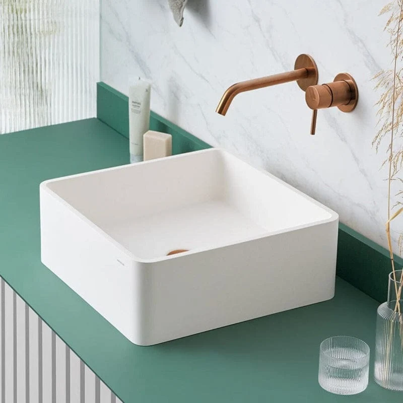 Quadratisches Aufsatzwaschbecken aus Sanydur ARTANA