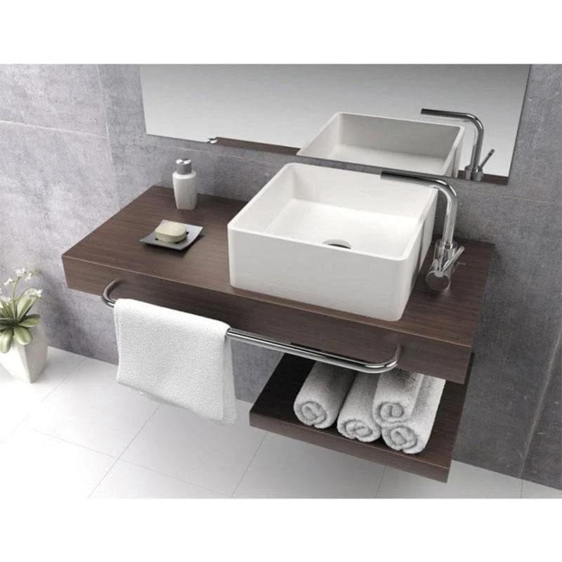 Quadratisches Aufsatzwaschbecken aus Sanydur ARTANA