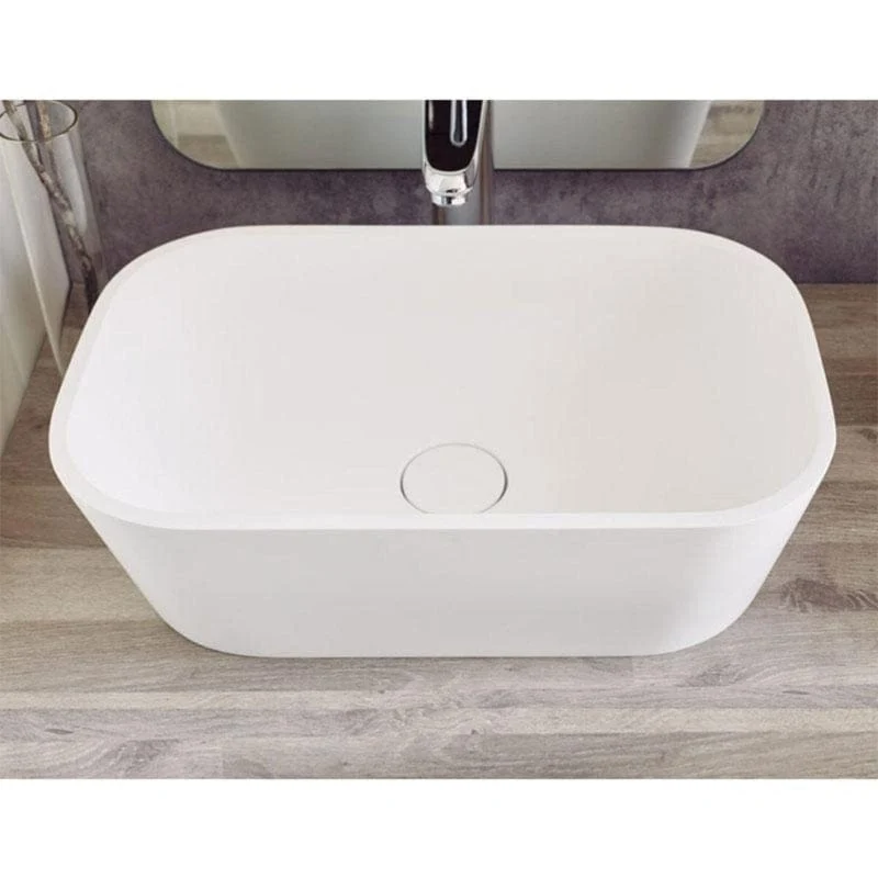 Rechteckiges Aufsatzwaschbecken aus Solid Surface RUST