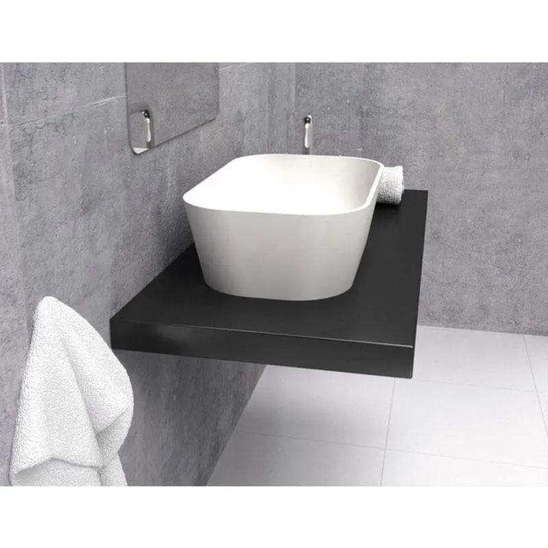 Rechteckiges Aufsatzwaschbecken aus Solid Surface RUST