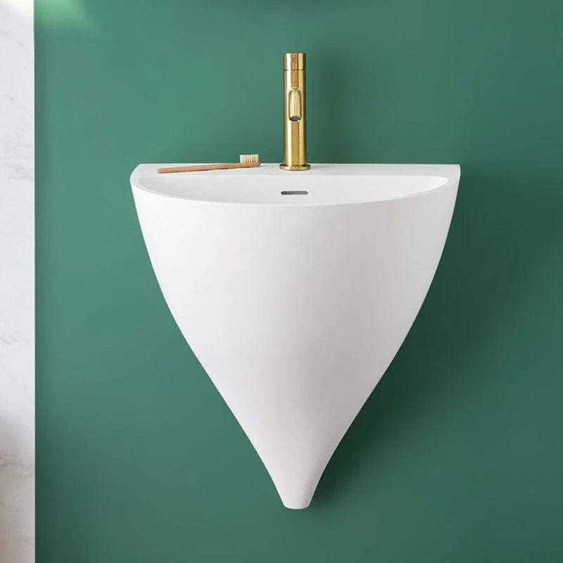 Hängendes Handwaschbecken KALIYA 50 cm aus Sanydur