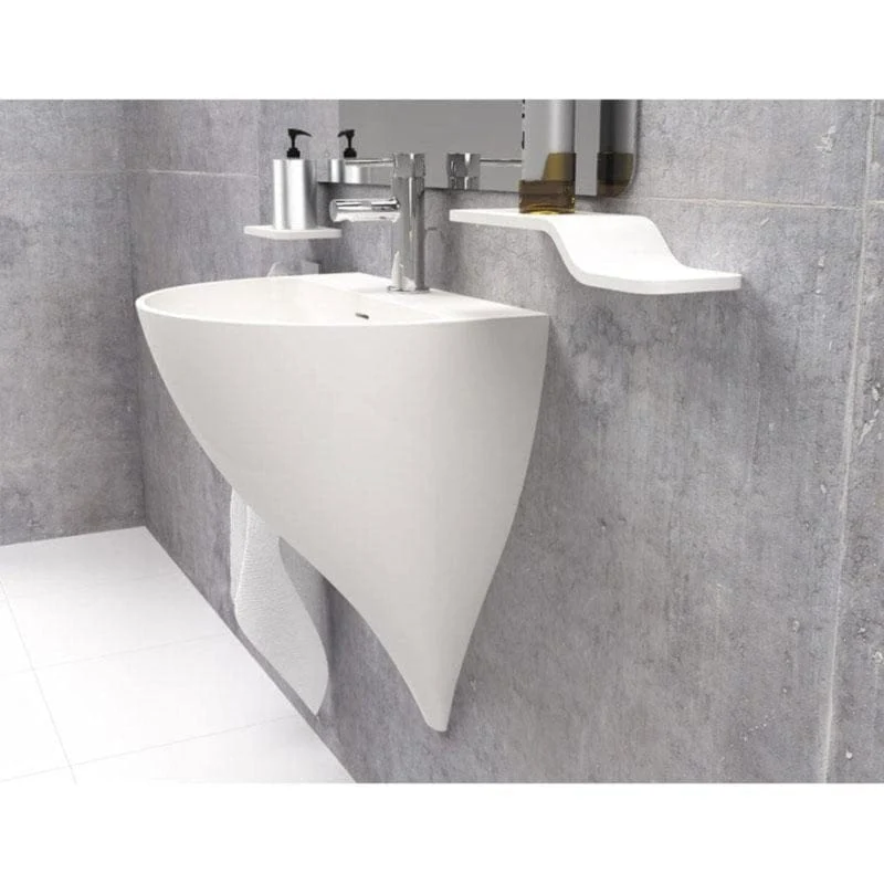 Hängendes Handwaschbecken KALIYA 50 cm aus Sanydur