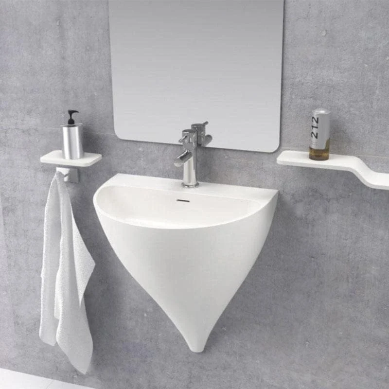 Hängendes Handwaschbecken KALIYA 50 cm aus Sanydur