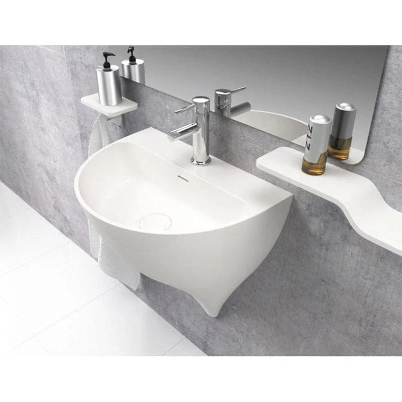 Hängendes Handwaschbecken KALIYA 50 cm aus Sanydur