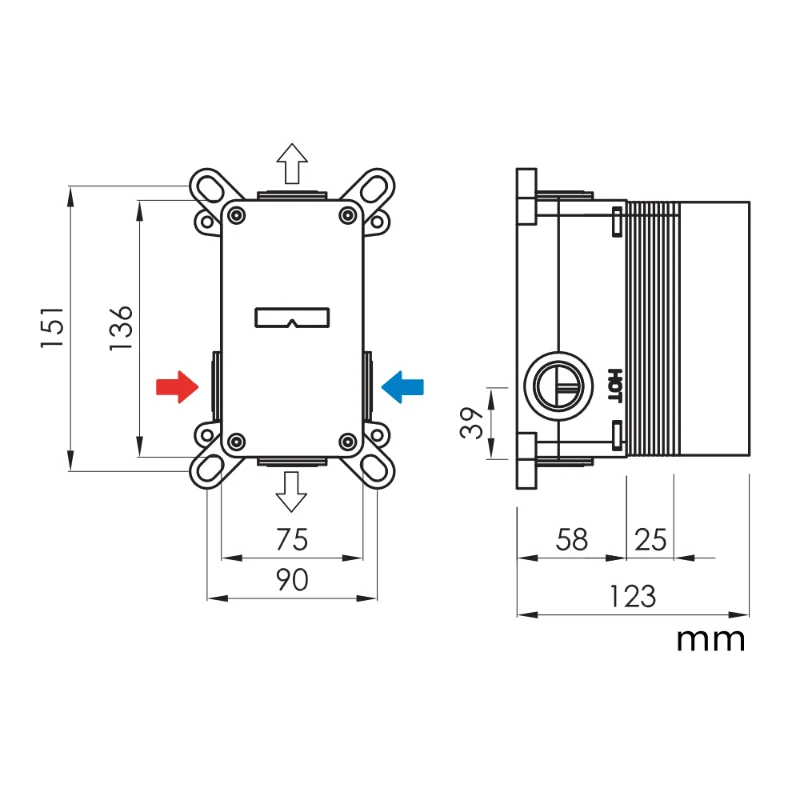 Set Duschsystem eingebaut LOOP in 6 Farben