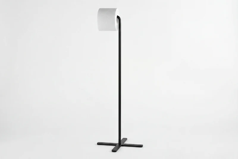 Giese WC-Garnitur für Toilettenpapier, Standmodell freistehend, Massivmessing, Art.Nr. 21729