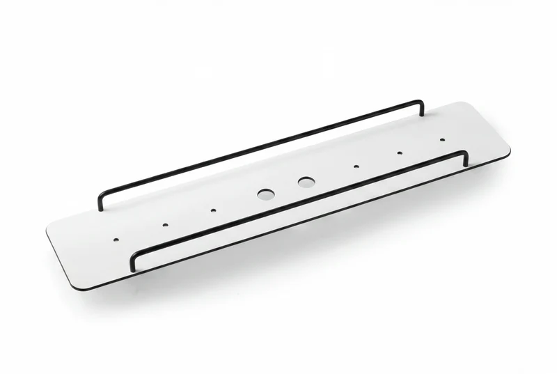 Giese Flatbord Ablage, Länge 750 mm, Massivmessing, Chrom oder Schwarz matt, Art.Nr. 36001