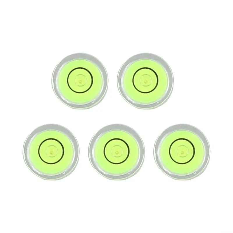 Round Bubble Level 5 Pack High Accuracy Acrylic Spirit Tool For Precise Home Diy Leveling Construction And Wall Mounting Projects Rock Solid Accuracy For Dead Straight Results Smooth Sailing On Every Build And Install Job