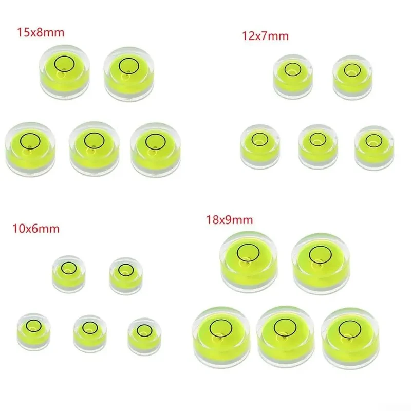 Round Bubble Level 5 Pack High Accuracy Acrylic Spirit Tool For Precise Home Diy Leveling Construction And Wall Mounting Projects Rock Solid Accuracy For Dead Straight Results Smooth Sailing On Every Build And Install Job