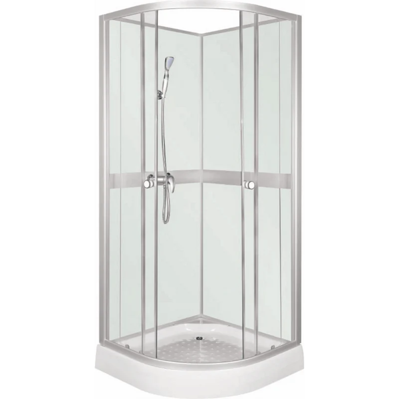 KERRA CLASSIC WHITE Duschwand + Wasserhahnanschluss + Badewannenarmatur