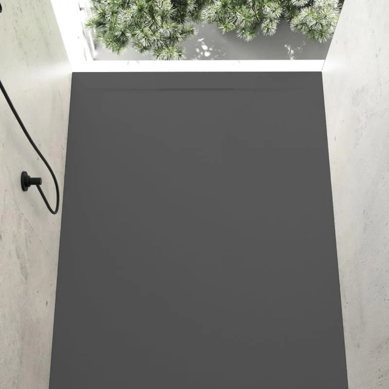 Sonderangebot Extra flache Duschwanne COVER, Schieferoptik, ANTHRAZIT 70x190cm