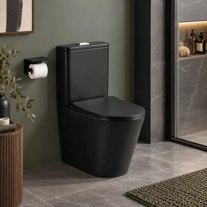 Modernes Keramik Stand-WC CIPOLI schwarz