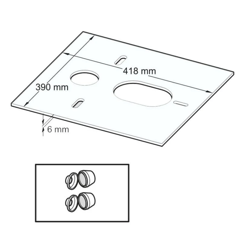 STUROTEC Schallschutz-Set für Wand-WC und Wand-Bidet 6 mm, mit Prüfzeugnis