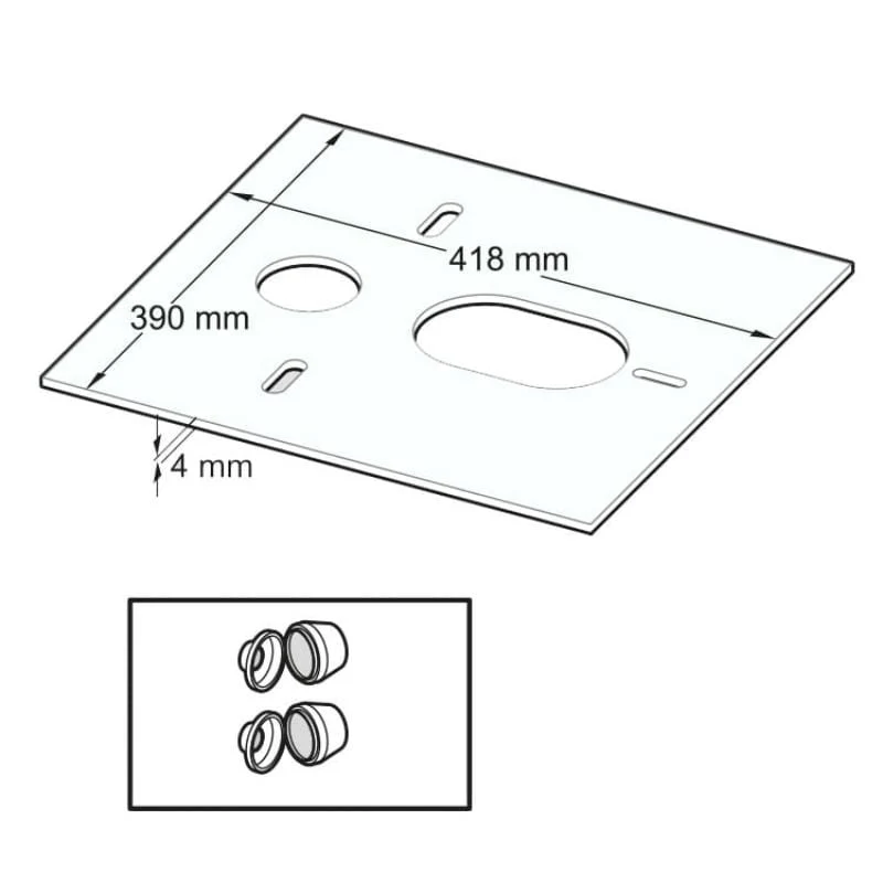 STUROTEC Schallschutz-Set für Wand-WC und Wand-Bidet 4 mm