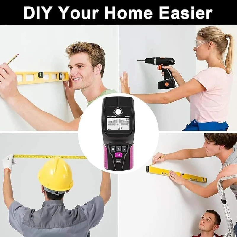 Heavy Duty Digital Stud Finder And Wall Scanner With Sharp LCD Screen For Nailing Wood Stud Locations Live AC Hot Wire Alert And Precise Steel Fastener Detection No Sweat Drywall Mapping For Contractors And DIY Kings