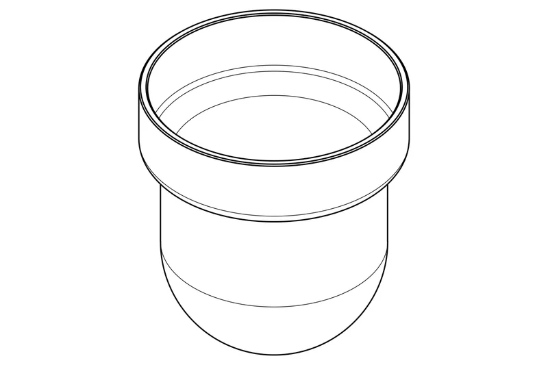 Giese Ersatzglas satiniert für WC-Bürstengarnitur, rund, Art.Nr. 81172
