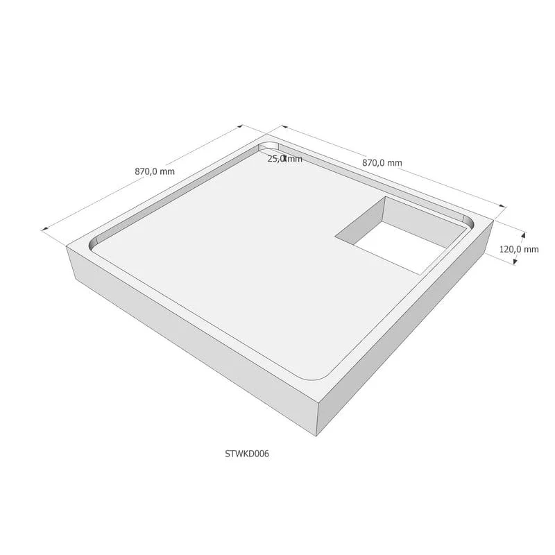 STUROTEC Wannenträger für Sturotec Sturo-Superplan Duschwanne 90 x 90 x 2,5 cm