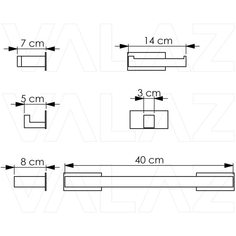 Bad-Accessoires-Set NELSON 40 Chrom
