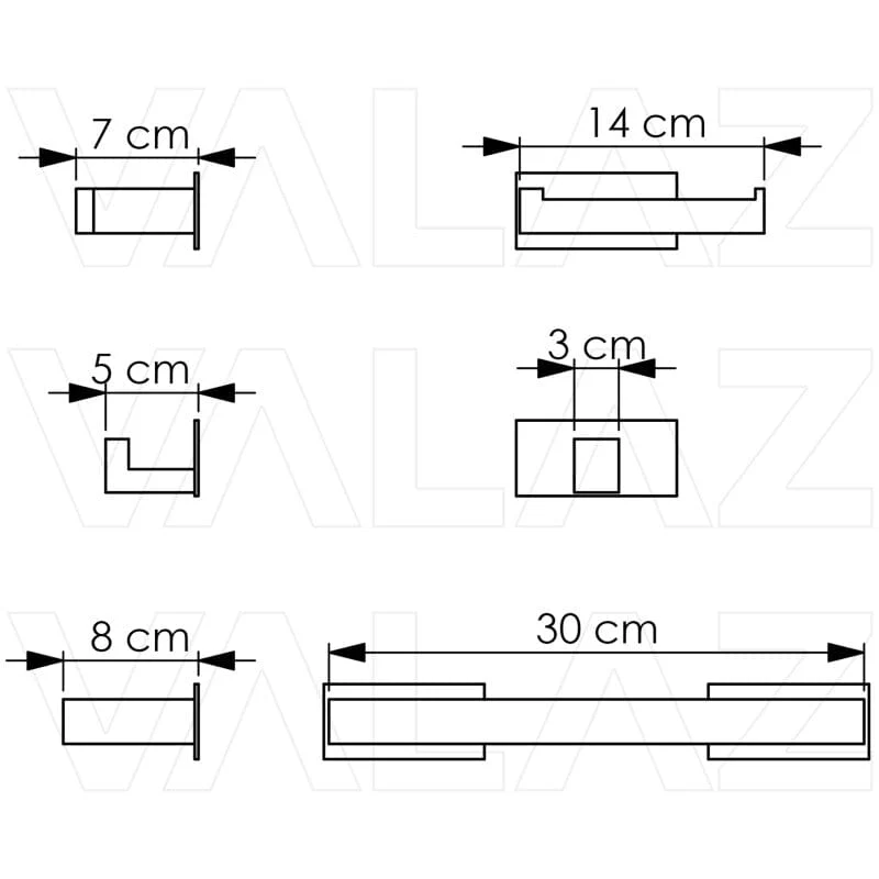 Bad-Accessoires-Set NELSON 30 Chrom