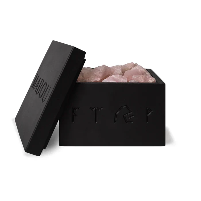 Raumduftbox mit Rosenquarz Wild Grace | von Mabou| Serie Boxes of Alemee