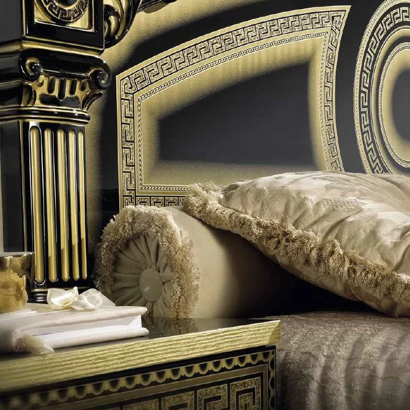Schlafzimmer Aida Schwarz-Gold
