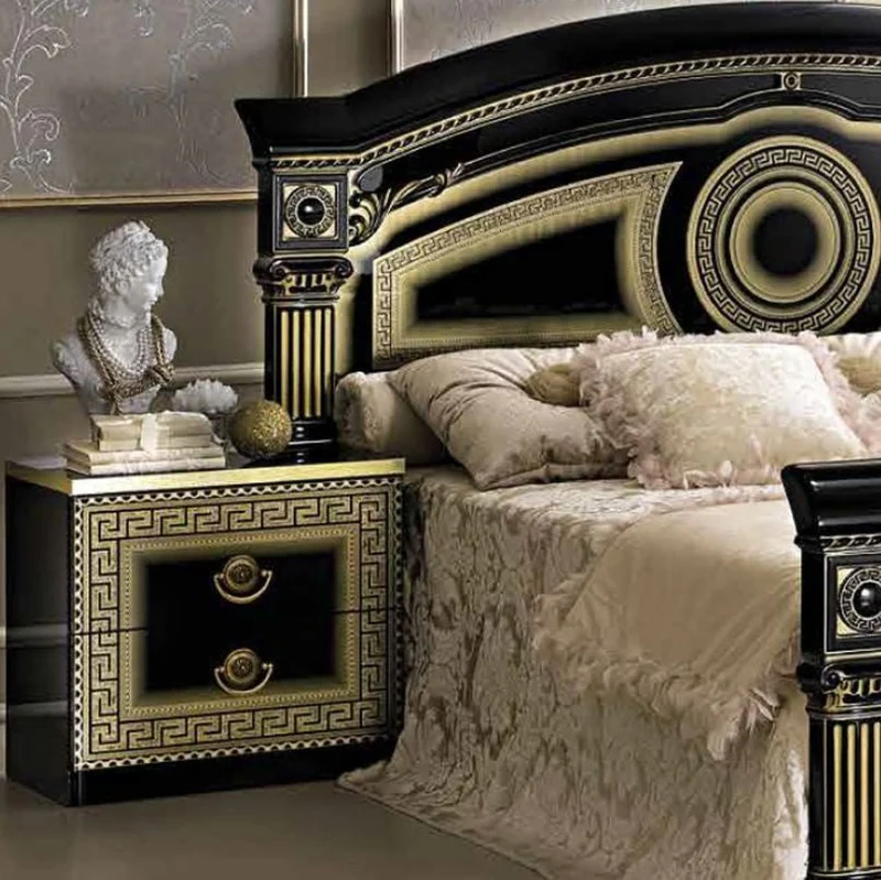 Schlafzimmer Aida Schwarz-Gold