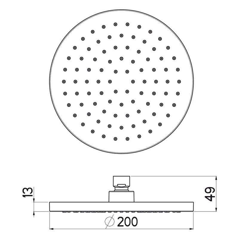STUROTEC Eco-Line 6 l/min Kopfbrause rund 20 cm
