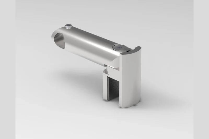 T-Verbinder, rund Ø 12 mm, 90°, für Glas-Stabilisierungsstangen, nur Anschlagtüren, 3 Oberflächen, Art.Nr. S12T