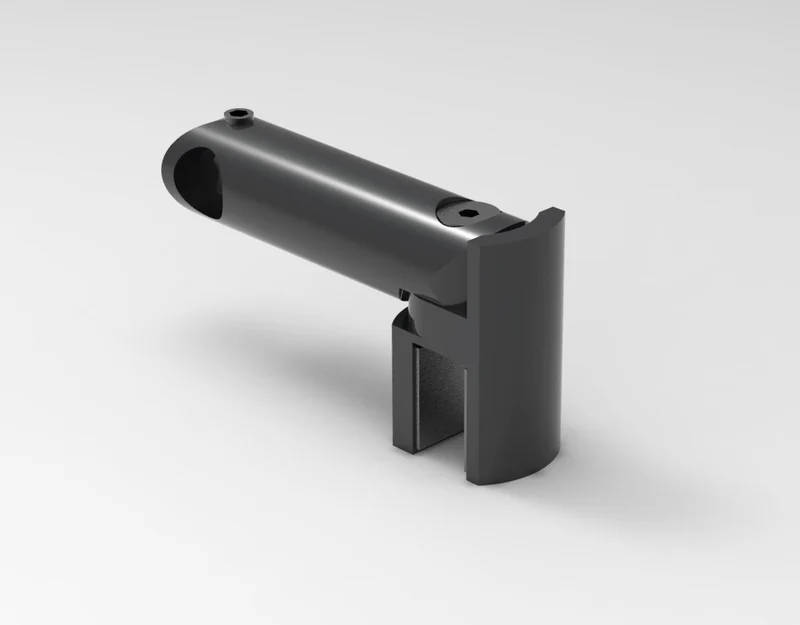 T-Verbinder, rund Ø 12 mm, 90°, für Glas-Stabilisierungsstangen, nur Anschlagtüren, 3 Oberflächen, Art.Nr. S12T