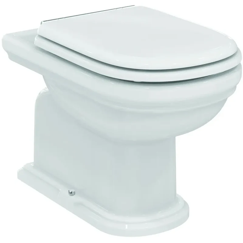 WC-Sitz Calla mit Deckel, weiß, verchromte Metallscharniere, ohne Absenkautomatik, Art.Nr. T627801