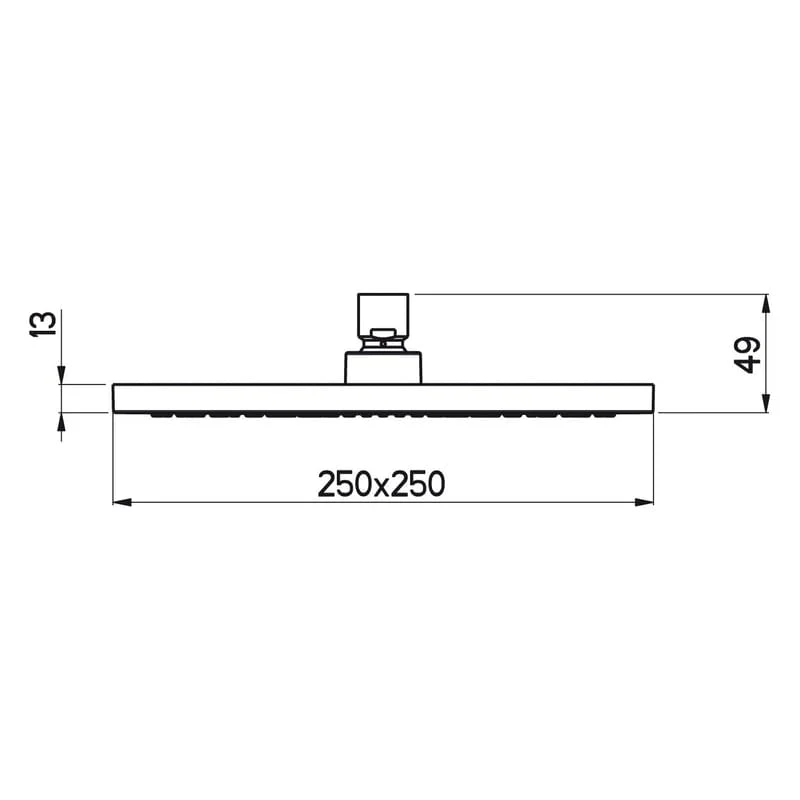 STUROTEC Eco-Line 6 l/min Kopfbrause eckig 25 cm