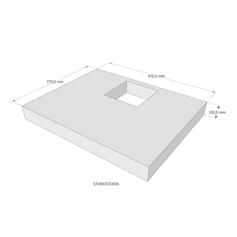 STUROTEC Wannenträger für pianura Emilia mineral Duschwanne 100 x 80 x 3 cm