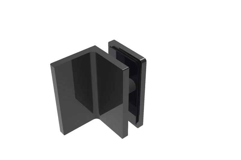 COMO Wandwinkel 90° Glas-Wand – Festteil-Verbinder, Messing massiv, 8/10 mm ESG, Art.Nr. COM90S